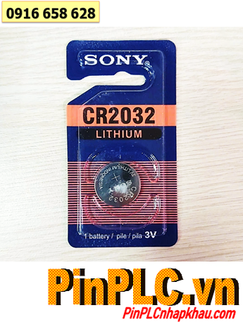 Sony CR2032-BP1, Pin 3v lithium Sony CR2032 chính hãng /Xuất xứ Indonesia (vỉ 1viên)